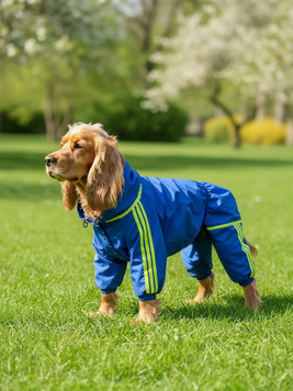 Raincoat jumpsuit for medium breeds, Blue, 3L 46-48cm, Spaniel, Women