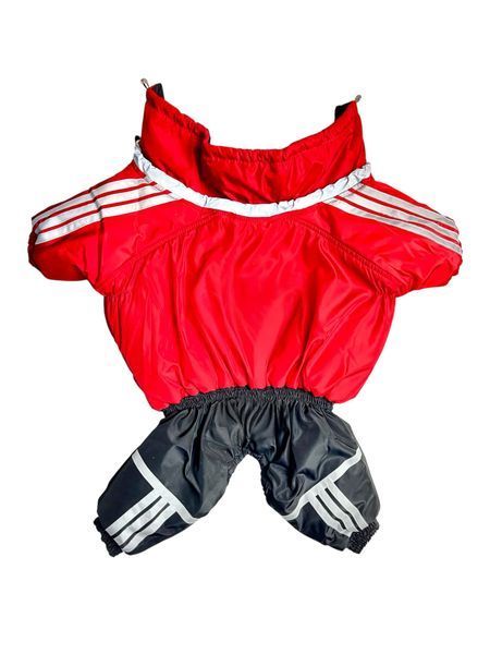 Winter jumpsuit for small breed, Red-black, XS 26-28cm, Zwergpinscher, Men