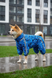 Full-body dog raincoat for large breeds, blue, membrane fabric, thin lining &ndash; sizes 3XL&ndash;10XL &ndash; fits Akita, Dobermann | Dog's Happiness, Assorts, 3XL 56-57cm, Akita, Women