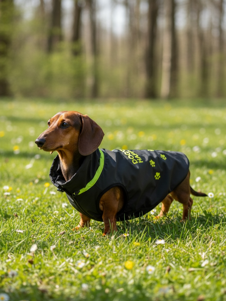 Jacket for dog, Black, M 31-32cm, Unisex