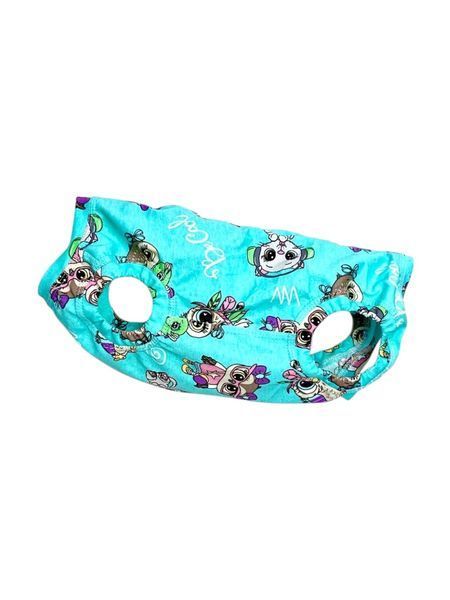 Knitted cat pajamas, Turquoise, S 29-30cm, Unisex